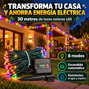 Luces LED Solares 30 Metros Multicolor