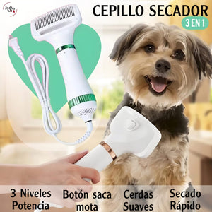 CEPILLO SECADOR 3 EN 1 MASCOTA