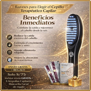 CEPILLO MASAJEADOR CAPILAR + REGALOS