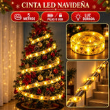 LUZ LED CASCADA SOLARES 3X3 M + CINTA LED DUAL+LUZ SOLAR LINEAL 12 METROS