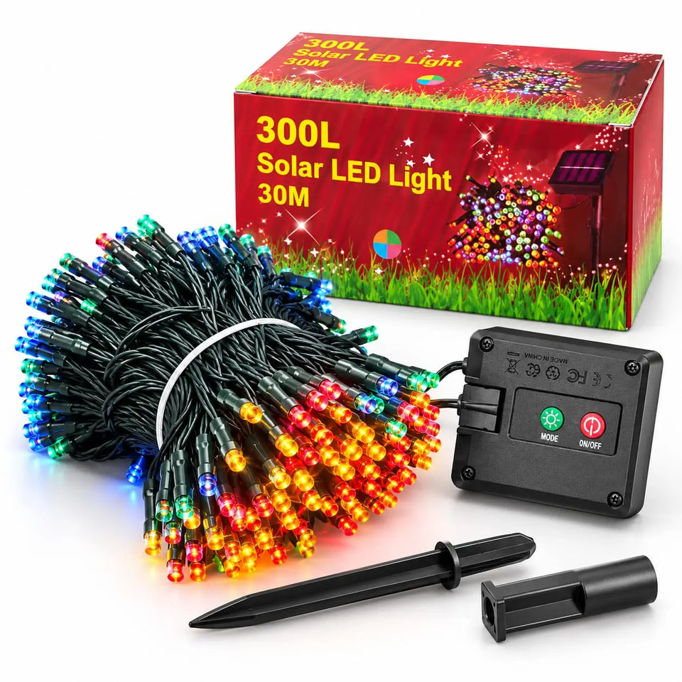 Luces LED Solares 30 Metros Multicolor