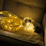 LUCES LED CASCADA SOLARES 3 M + CINTA LED DUAL