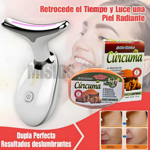 MASAJEADOR FACIAL LED + JABON DE CURCUMA