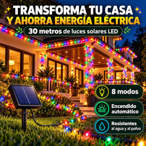 2 Pack de Luces LED Solares de 30 Metros Multicolor