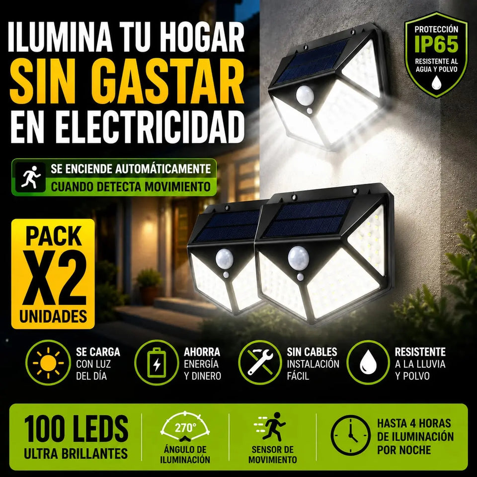 PACK REFLECTORES SOLARES CON SENSOR DE MOVIMIENTO