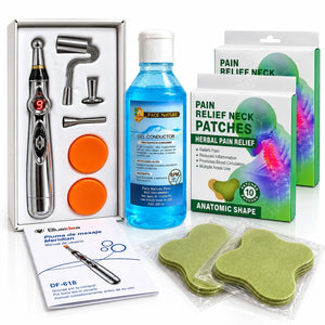 KIT TERAPEUTICO 3 EN 1 - (ELECTROLAPIZ TERAPUTICO+GEL CONDUCTOR+PARCHES HERBALES)