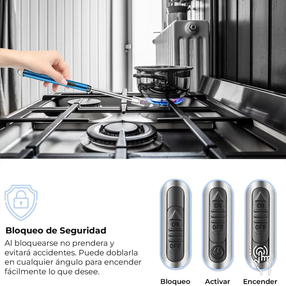 ENCENDEDOR ELECTRICO 360° RECARGABLE