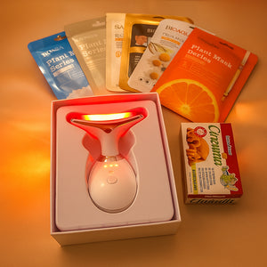 PACK ANTIEDAD (MASAJEADOR FACIAL LED + 5 MASCARILLAS + JABON DE CURCUMA)