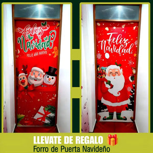 PACK NAVIDEÑO (2 LUCES LED SOLARES + 1 FORRO NAVIDEÑO PARA PUERTA)
